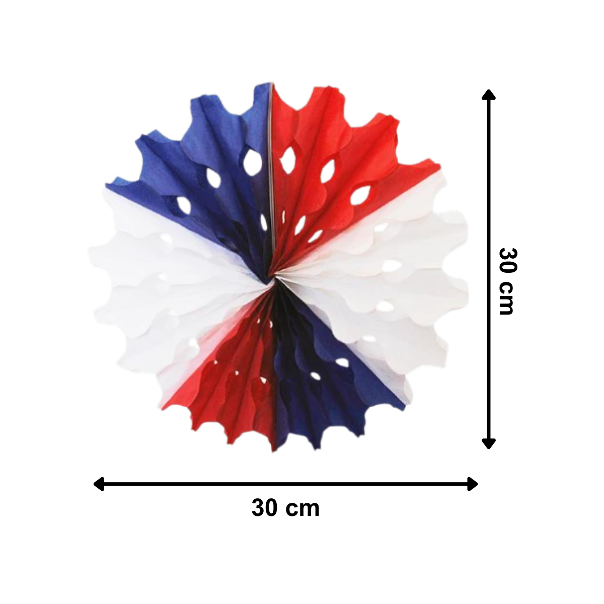 Abanico Tricolor 30cm Fiestas Patrias - Louicid