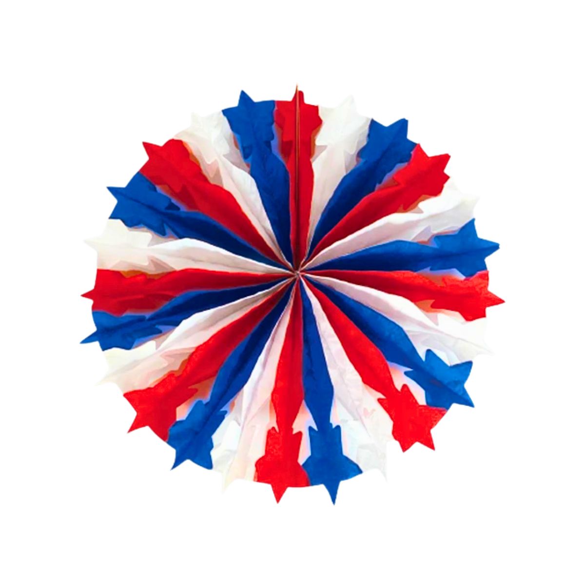 Abanico Tricolor Estrella 50cm Fiestas Patrias - Louicid
