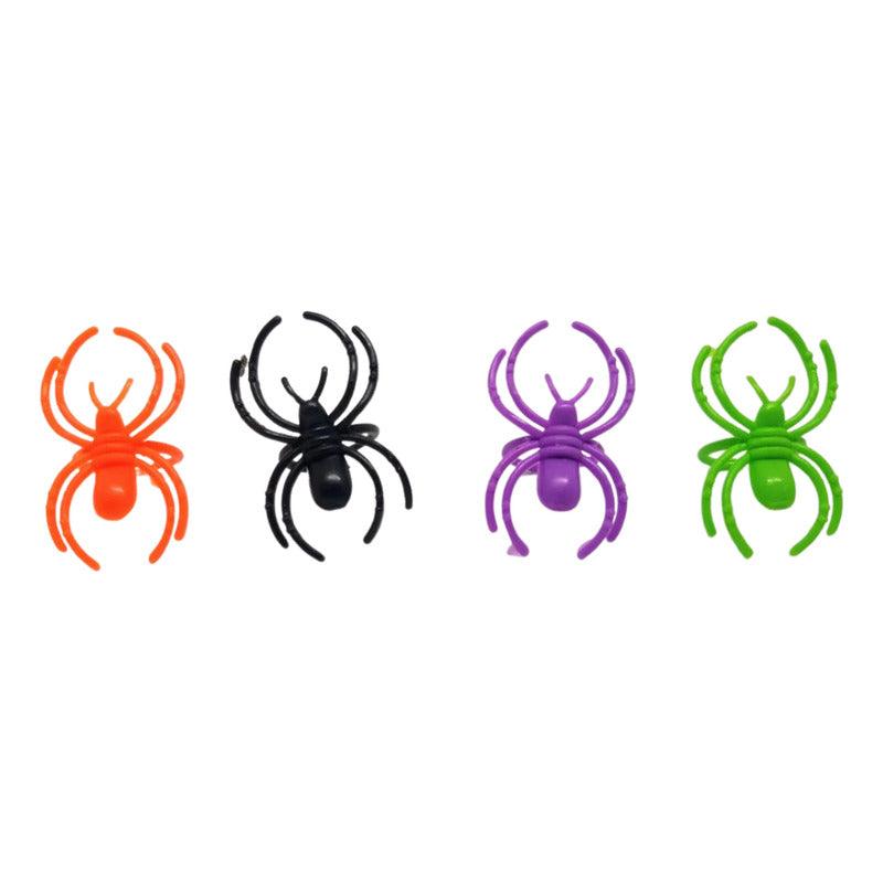 Set 24 Anillos Araña 3.5cm Accesorio Infantil Para Halloween - Louicid