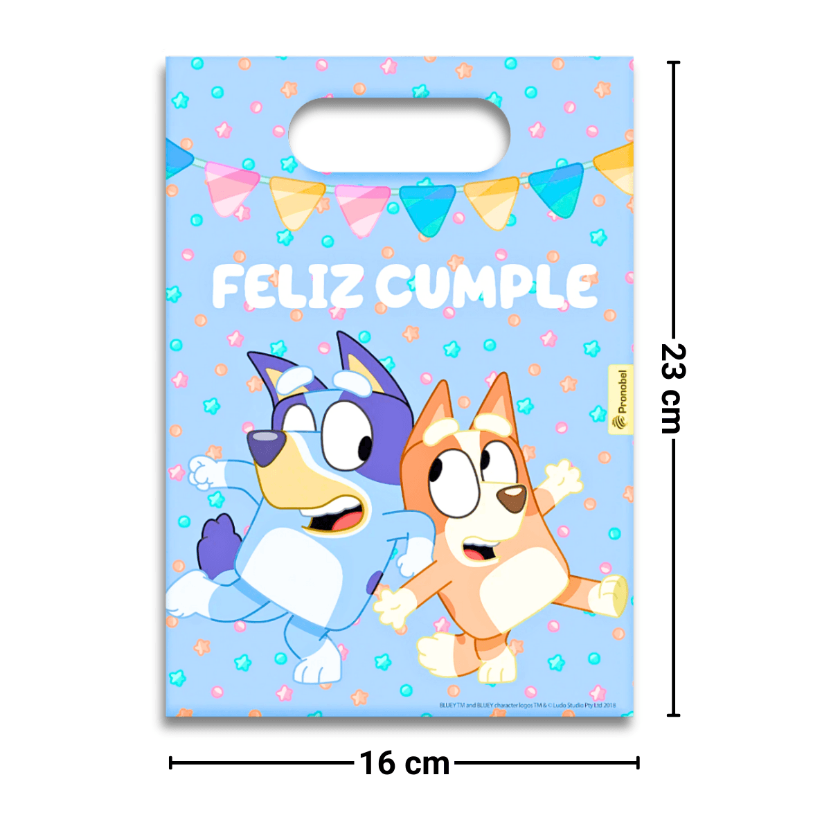 Set 6 Bolsas Bluey Para Dulces Sorpresa Feliz Cumple - Louicid