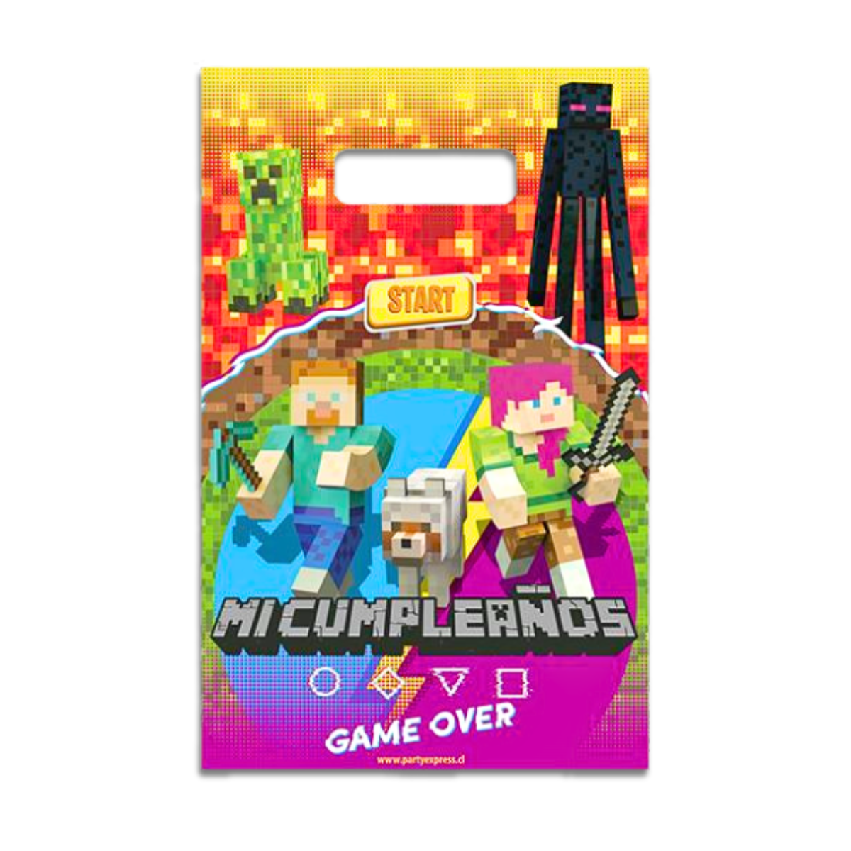 Bolsas Para Dulces Minecraft 6uds
