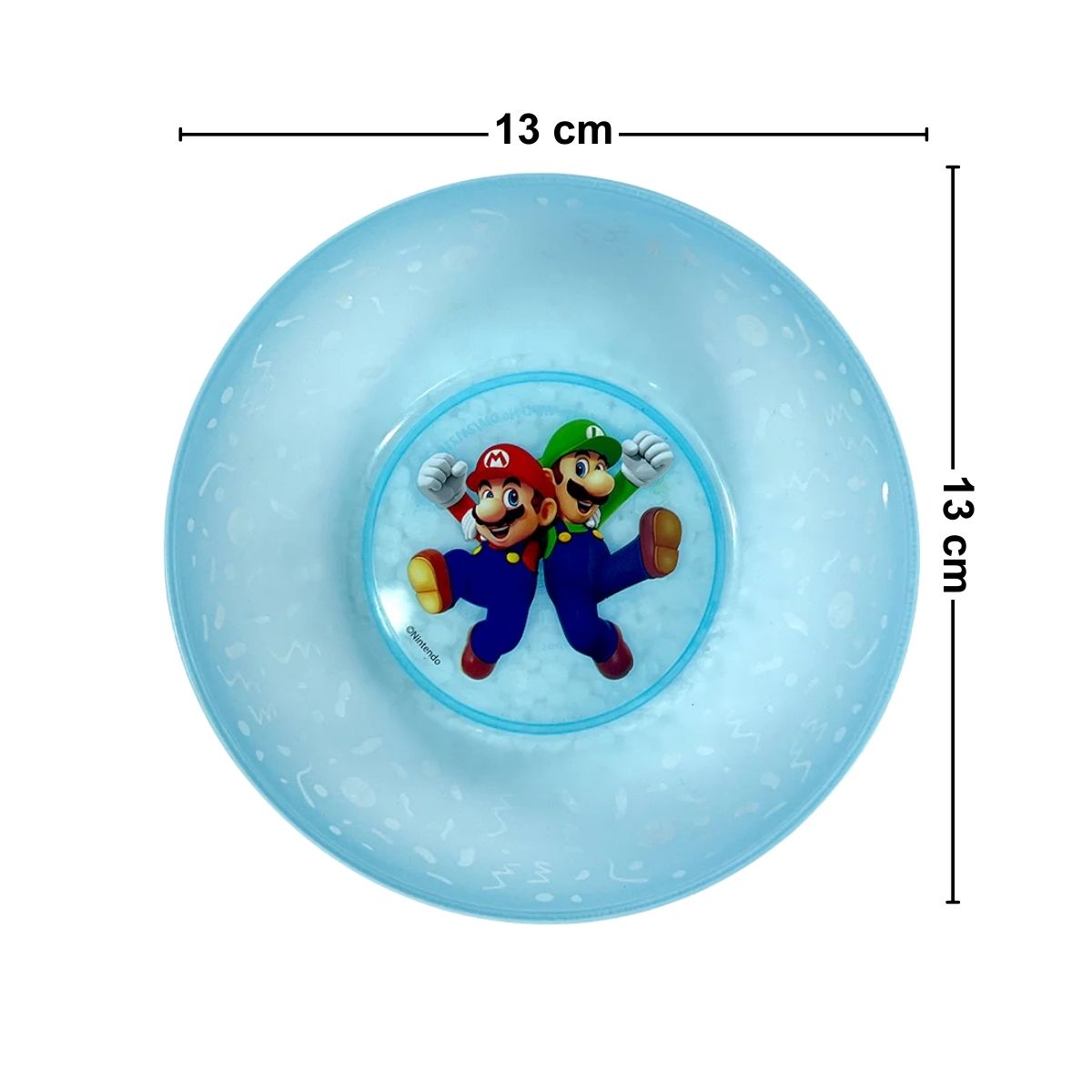 Bowl Plástico Reutilizable Mario Bros 4pzas Medidas - Louicid
