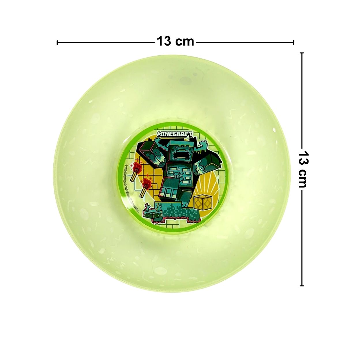 Bowl Plástico Reutilizable Minecraft 4pzas Medidas - Louicid