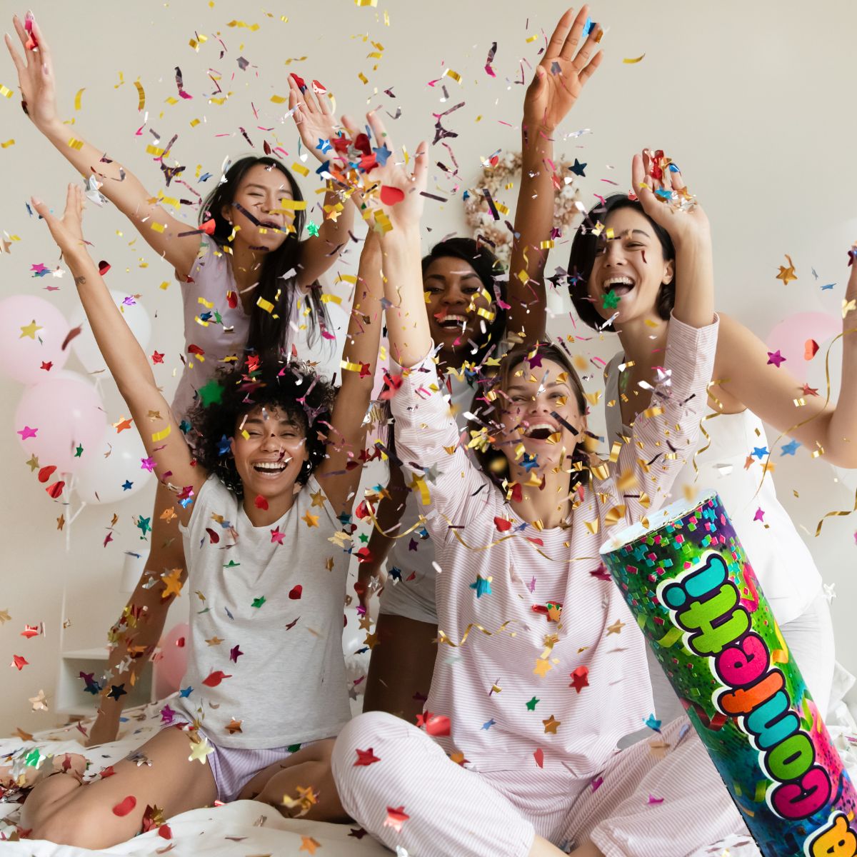 Cañón Lanza Confeti Multicolor 30cm Celebraciones - Louicid