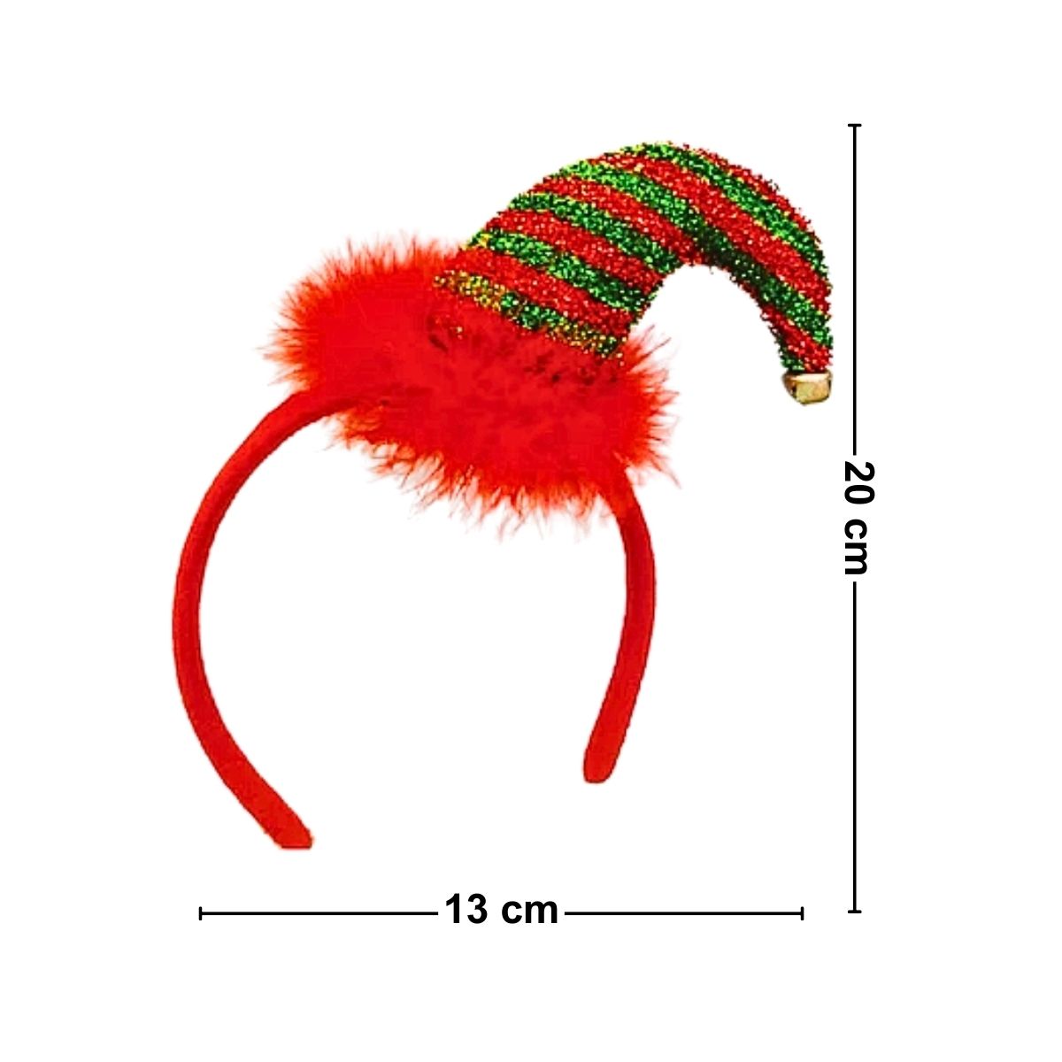 Cintillo Niña Duende Rayas Navidad Medidas - Louicid