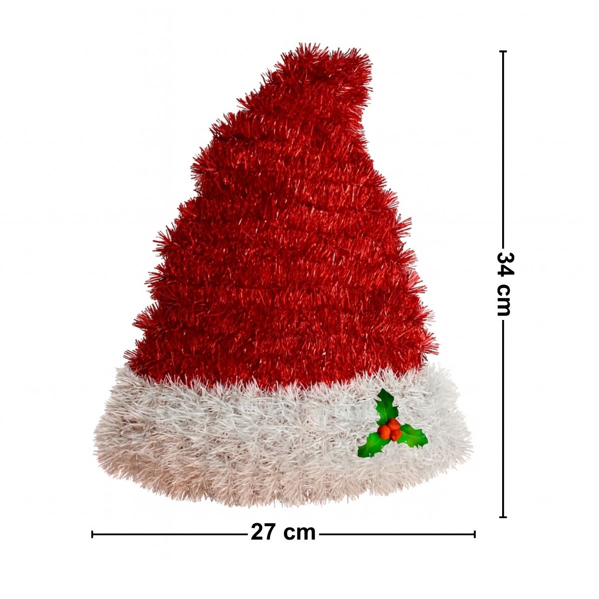 Colgante Gorro Pascuero Rojo 34cm Medidas - Louicid