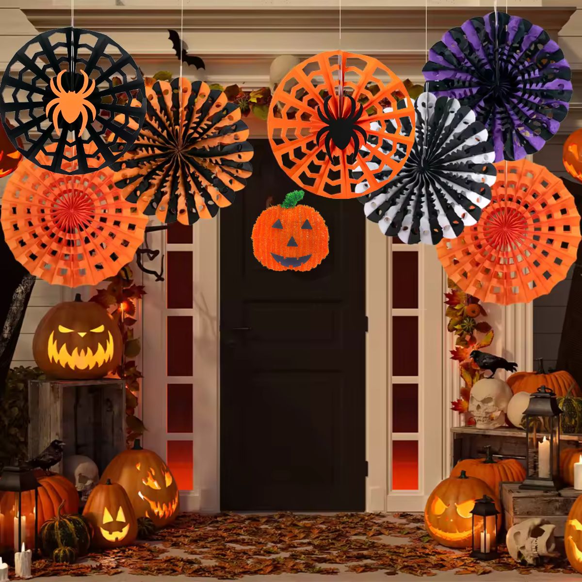 Colgante Par Telarañas Papel 30cm Decoración Hogar - Louicid