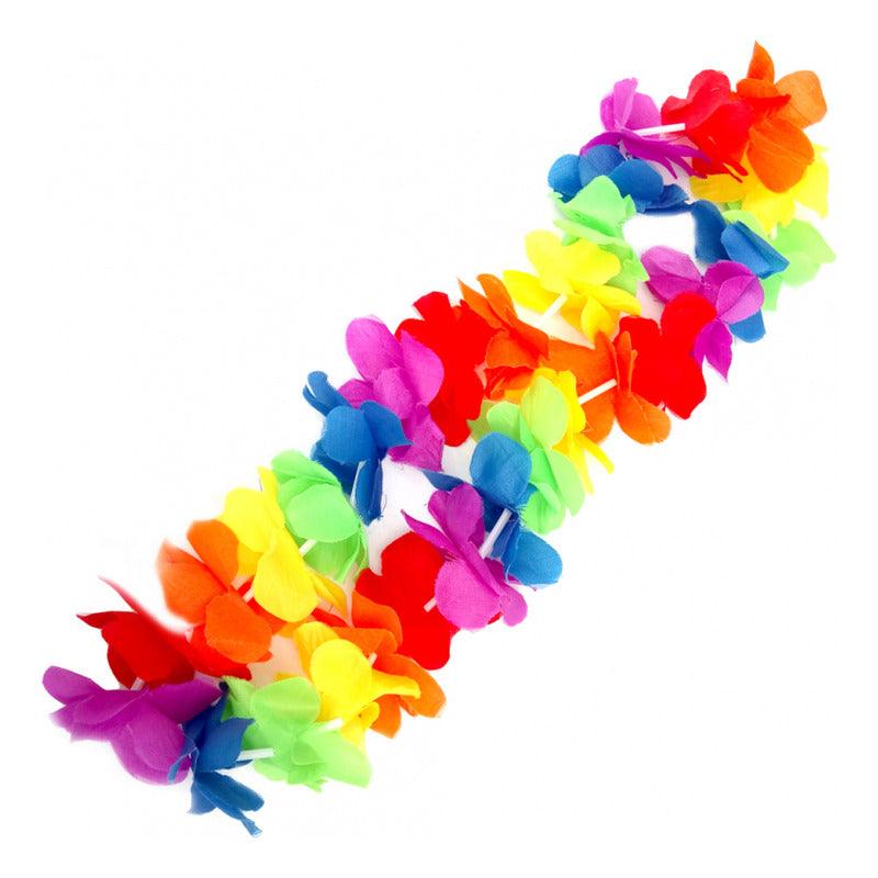 Collar Hawaiano 50cm De Colores Flúor Para Celebraciones - Louicid