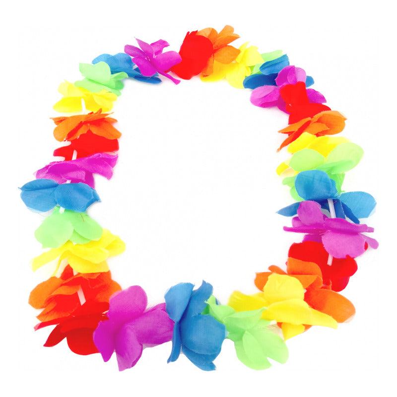 Collar Hawaiano 50cm De Colores Flúor Para Celebraciones - Louicid