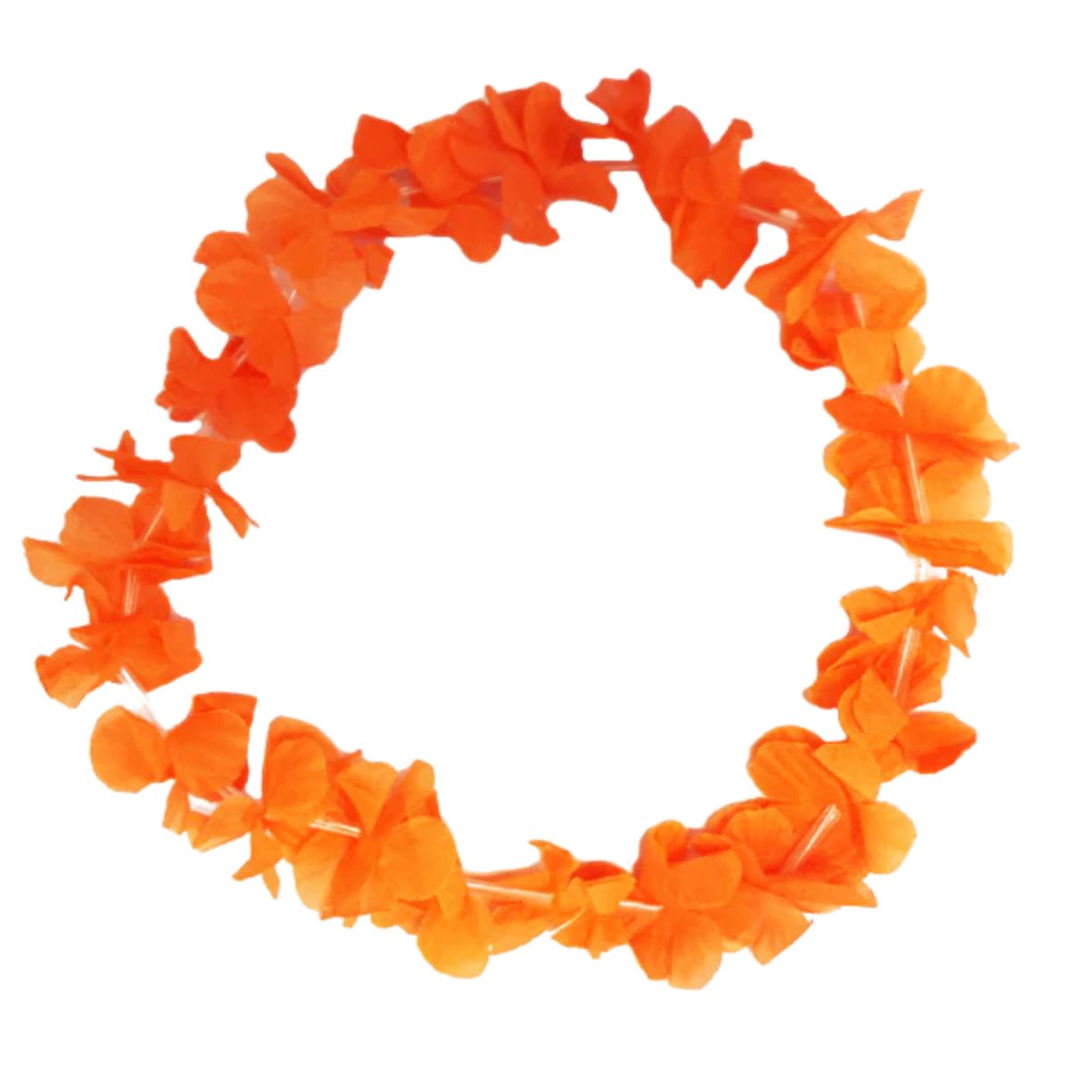 Collar Hawaii Fluor Colores 45 Cm Naranja - Louicid