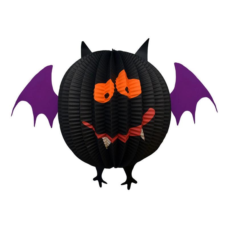 Esfera Murciélago Papel 40x23cm Decoración Para Halloween - Louicid