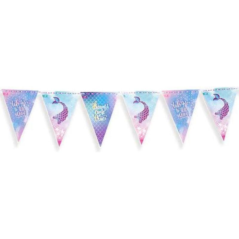 Guirnalda Sirena Tornasol 10pcs Banderines Cumpleaños Argos - Louicid
