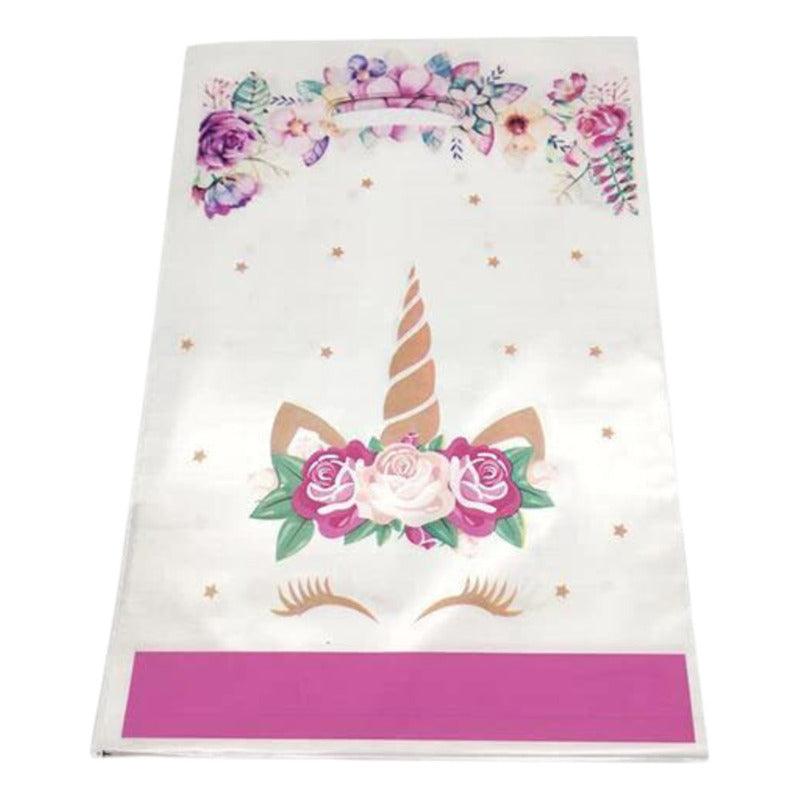 Bolsas Para Dulces Unicornio Flor 6pcs Cumpleaños - Louicid