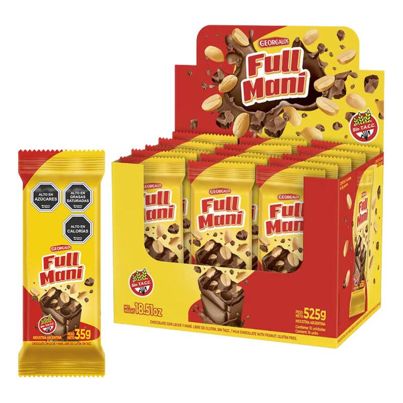 Caja 15 Chocolates Con Leche Y Maní De 35gr Libre De Gluten - Louicid