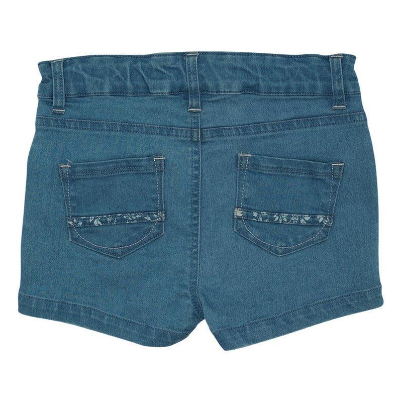 Short Mezclilla De Niña Con Cinta Macramé Pillin - Louicid
