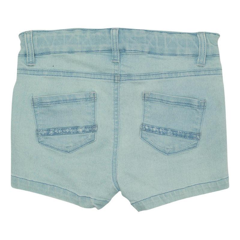 Short Mezclilla De Niña Con Cinta Macramé Pillin - Louicid