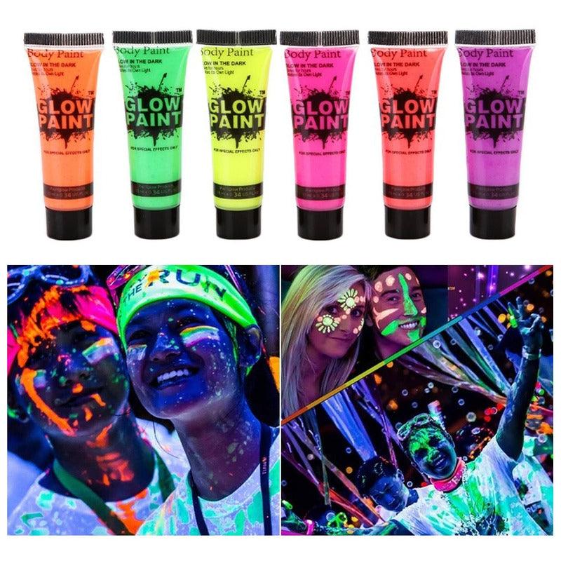 Pintura Flúor 10ml Fiesta Neón Celebración Pinta Cuerpo - Louicid