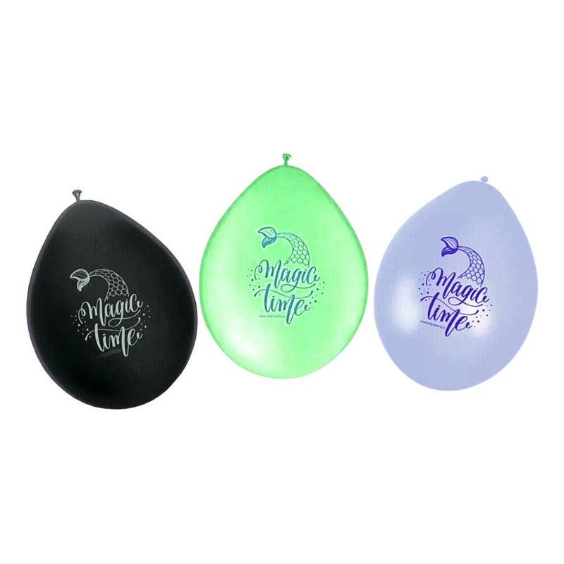 Globos Sirena Tornasol 6pcs De 23cm Para Cumpleaños Argos - Louicid
