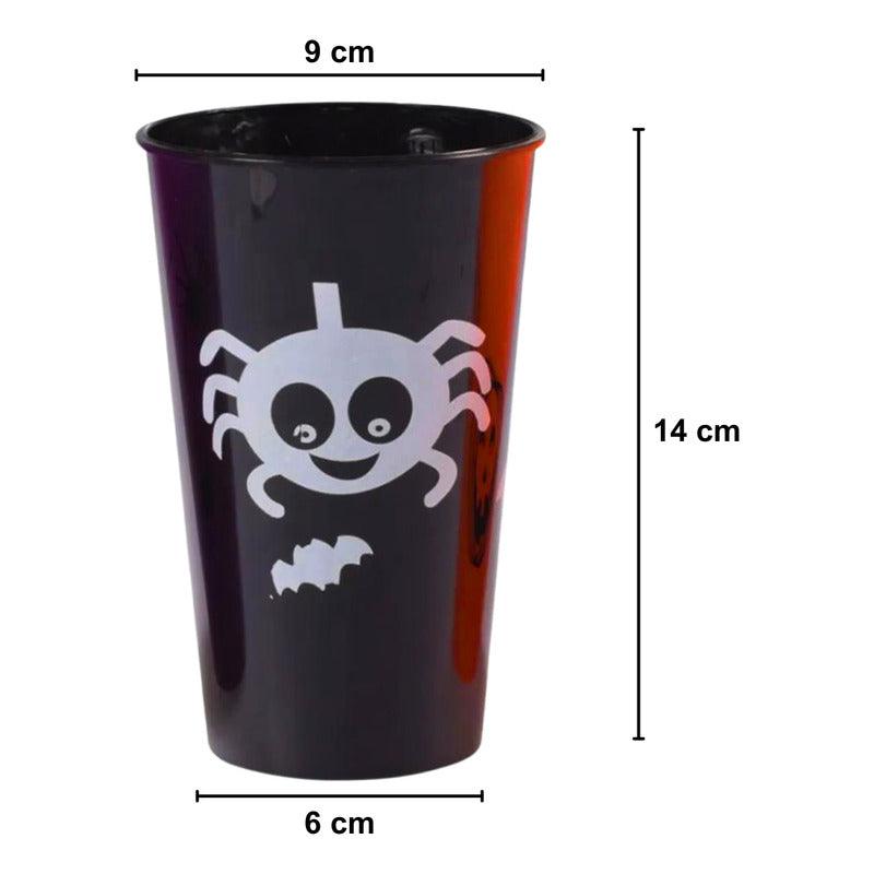 Set De 4 Vasos Plásticos Reutilizables 450ml Para Halloween - Louicid