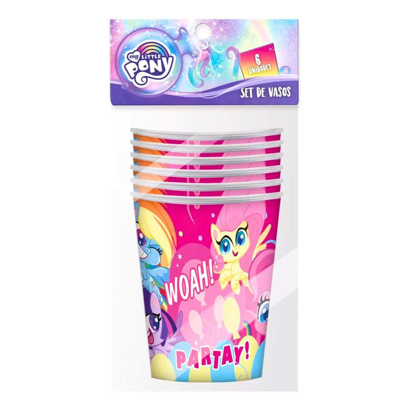 Set 6 Vasos My Little Pony 270cc Para Cumpleaños - Louicid