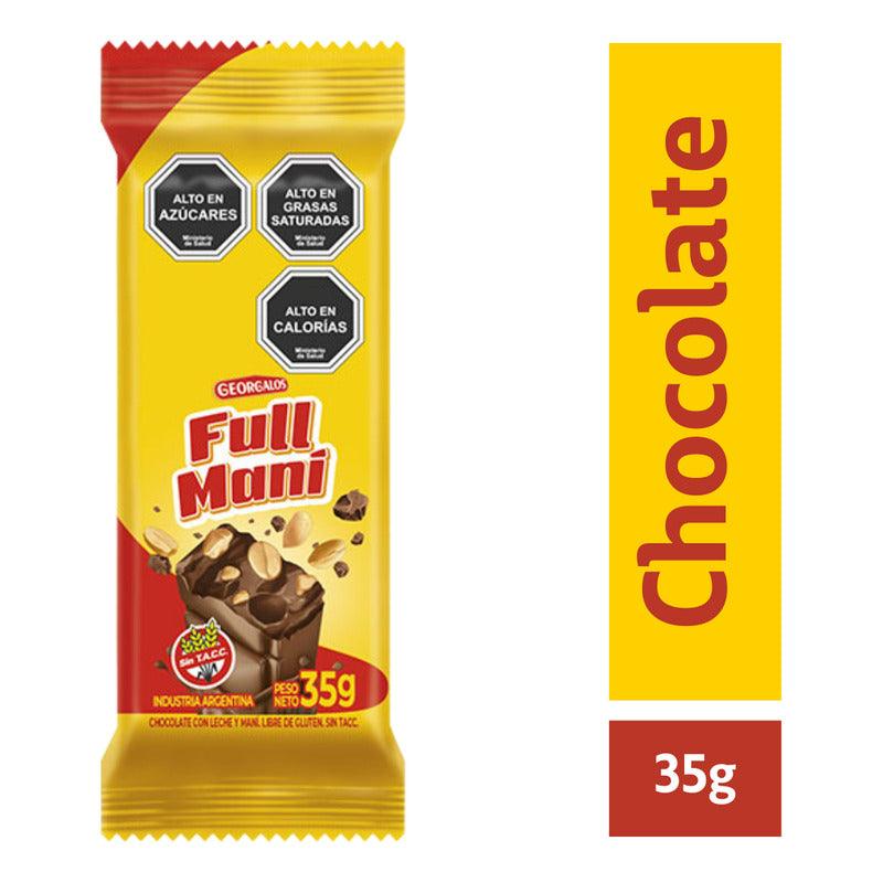 Chocolate Con Leche Y Maní 35gr Libre De Gluten Full Maní - Louicid