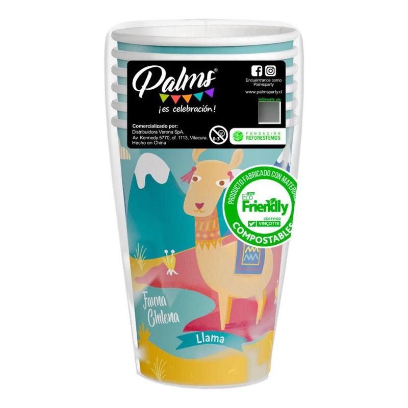 Vasos Fauna Chilena 6pcs Ecofriendly Celebraciones Palms - Louicid