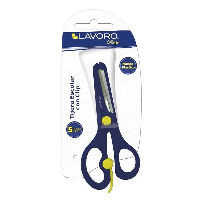 Tijera Escolar Con Clip De 5 1/2 Pulgadas Lavoro - Louicid
