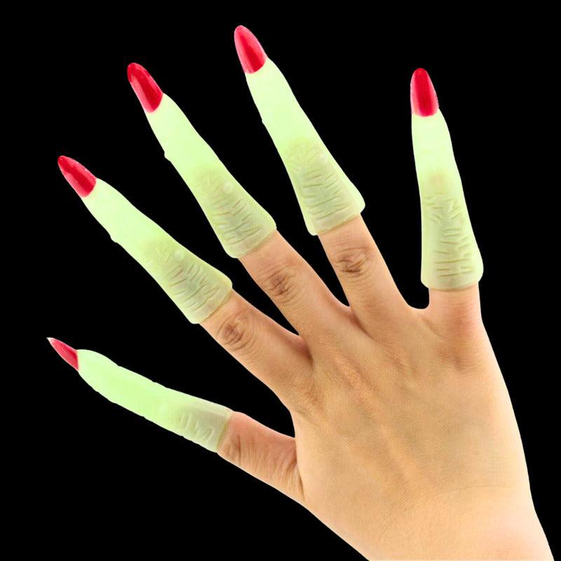 Set 10 Dedos Fluorescente De Bruja Disfraz Para Halloween - Louicid