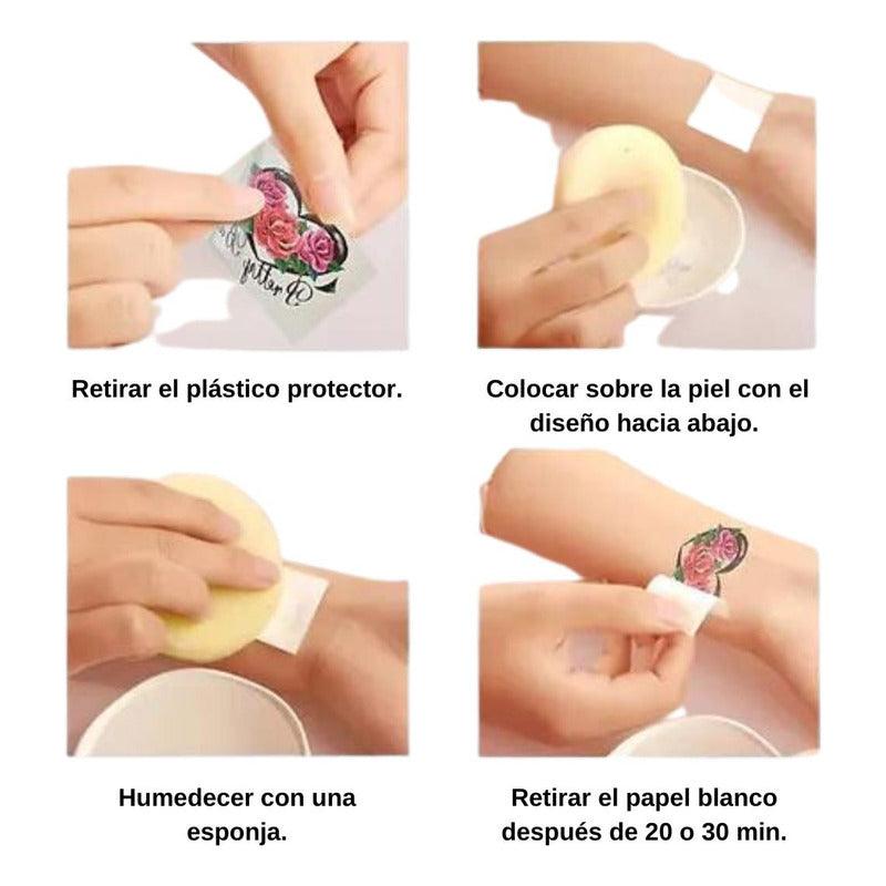 Set 40 Hojas Tatuajes Temporales Diseños Sorpresa Cumpleaños - Louicid