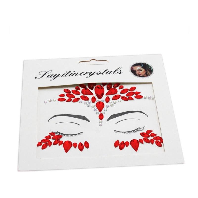Sticker De Gemas Para Cara Y Cuerpo Variedad De Colores - Louicid