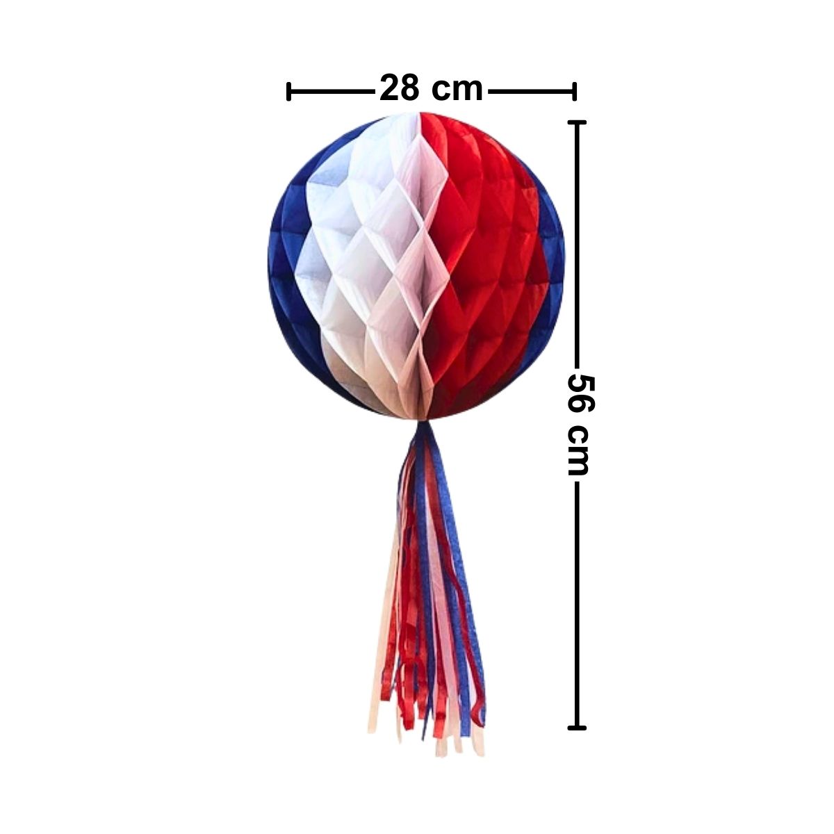 Esfera Tricolor Con Tirantes 28cm Fiestas Patrias Medidas - Louicid