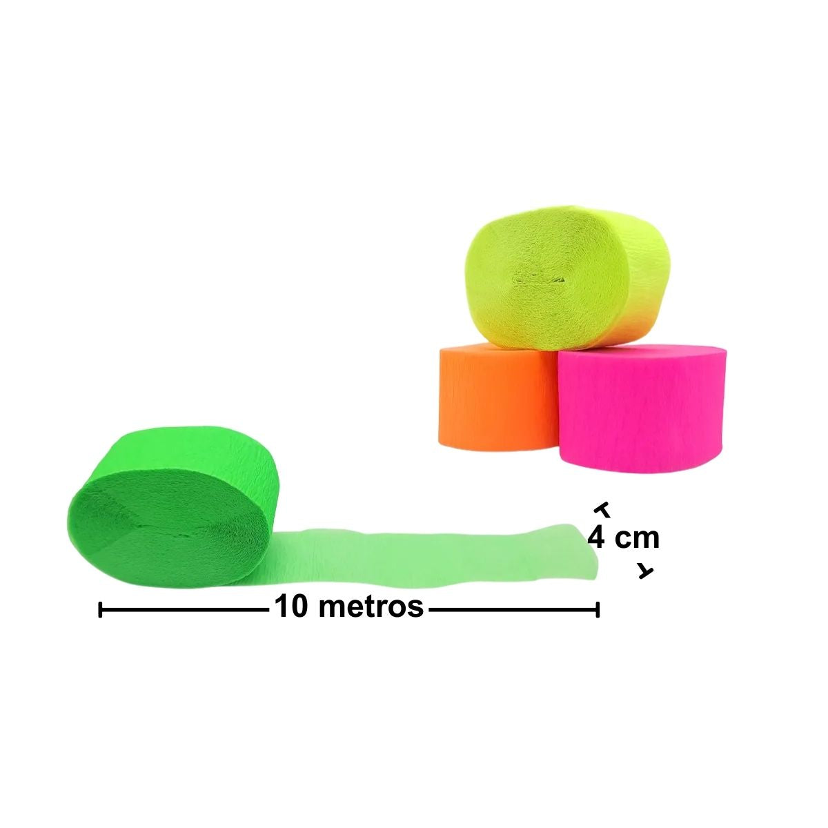 Feston Fluor 10 Metros Colores 3pzs - Louicid