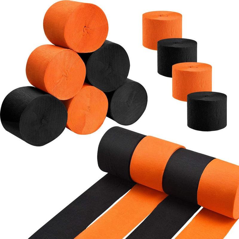 Pack 6pcs Festón Decorativo Negro & Naranjo 10mts Halloween - Louicid
