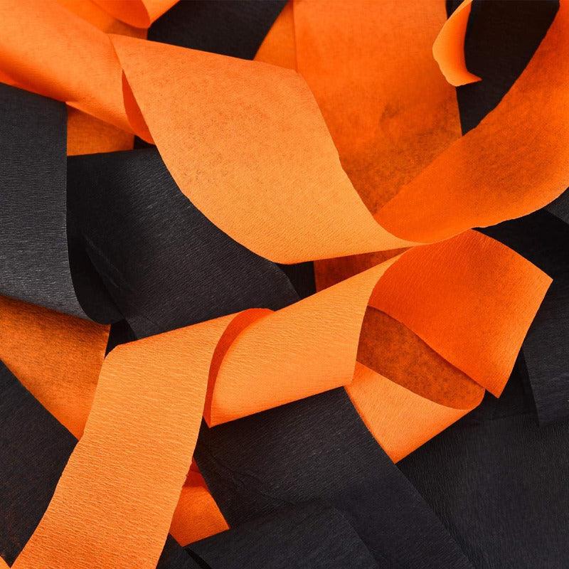 Pack 6pcs Festón Decorativo Negro & Naranjo 10mts Halloween - Louicid