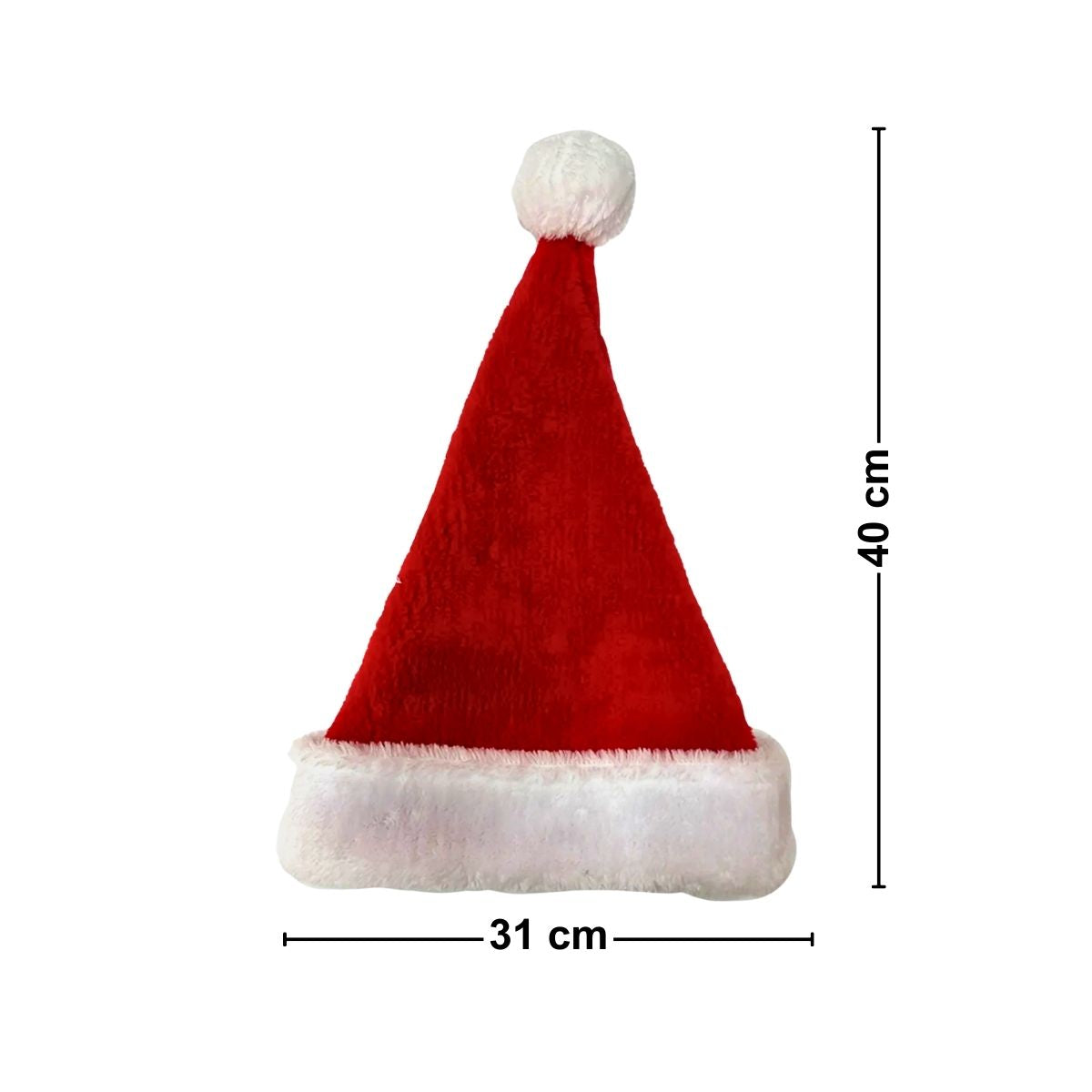 Gorro Pascuero Grande de Felpa 40cm Medidas - Louicid
