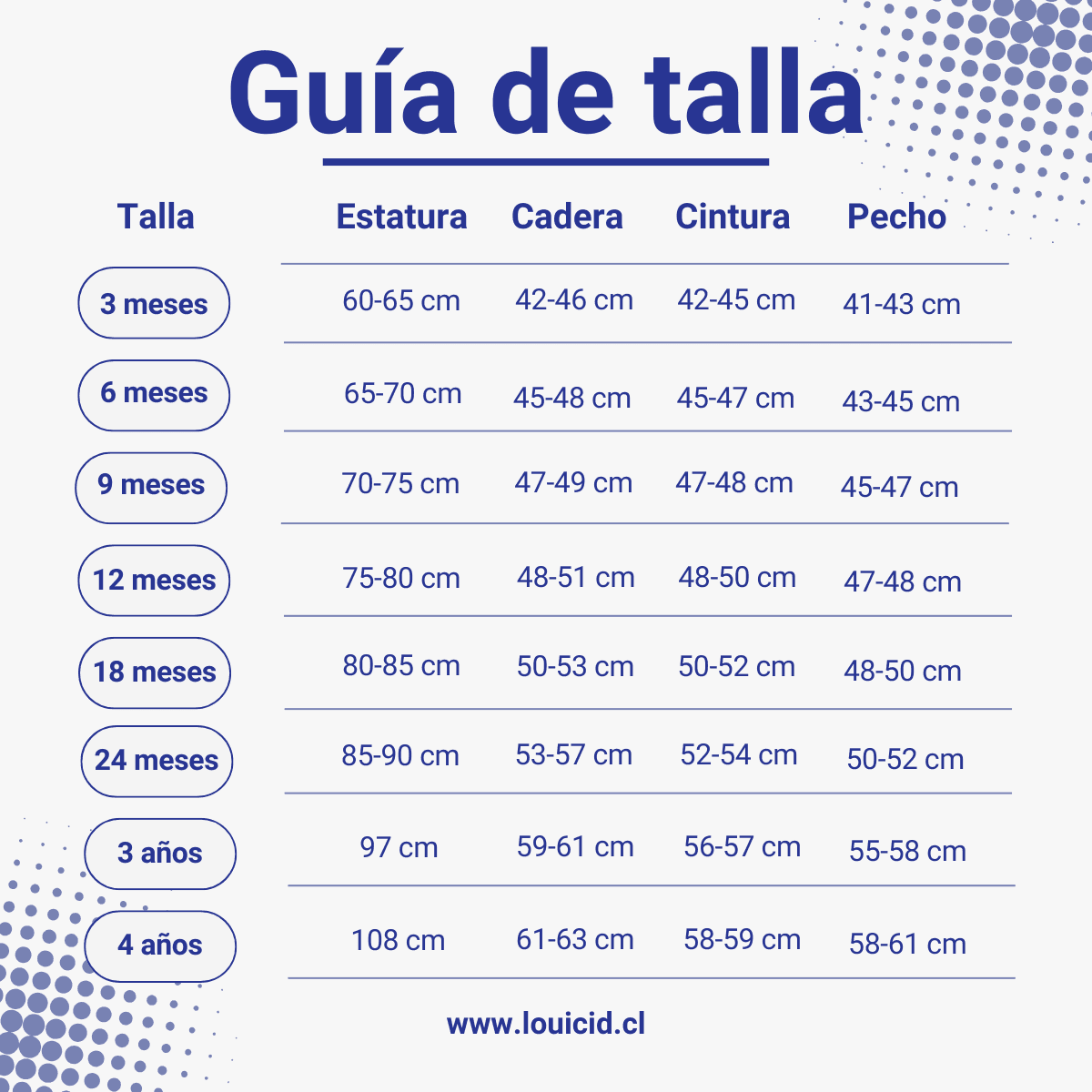 Guita de Talla Pillin de 3 meses a 4 años - Louicid