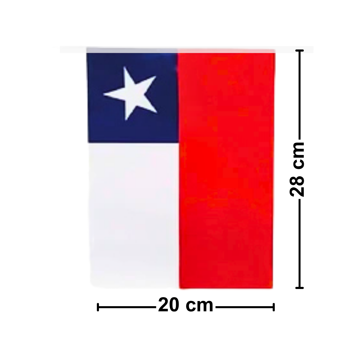 Guirnalda Bandera Chilena Tela 3.5mts Fiestas Patrias Medidas - Louicid