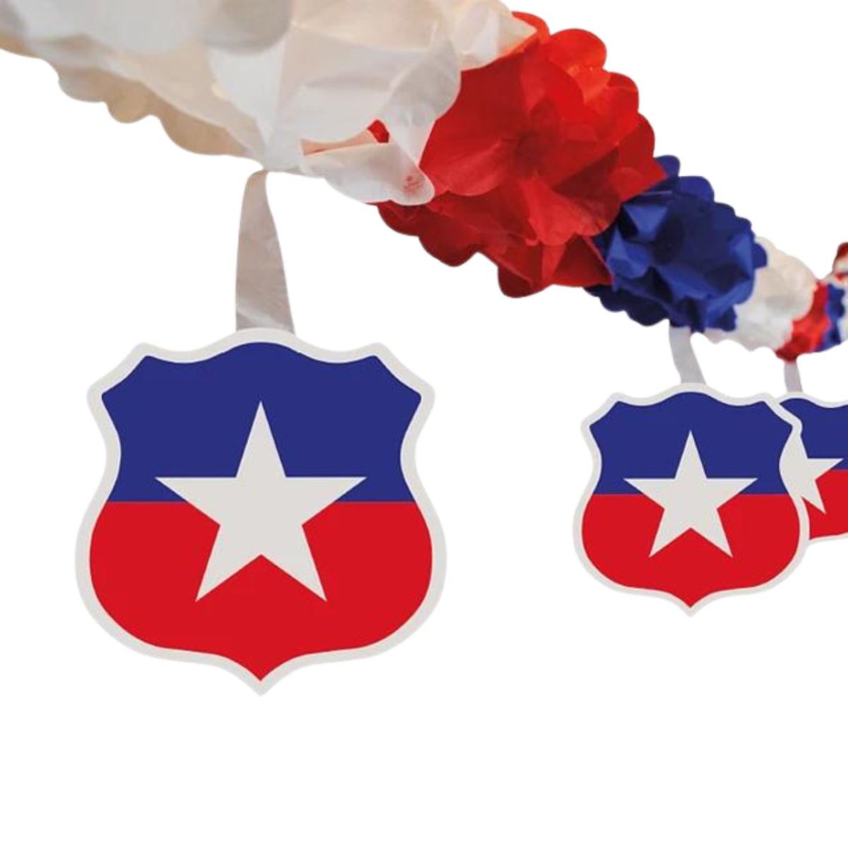 Guirnalda Cuadrada Con Escudo Tricolor 2mts Fiestas Patrias - Louicid