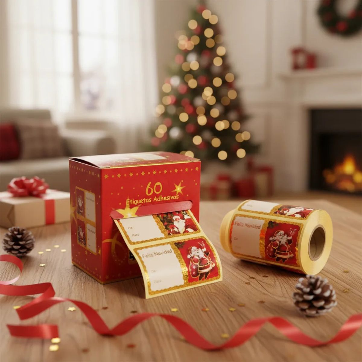 Pack 60 Etiquetas Regalos Navidad - Louicid