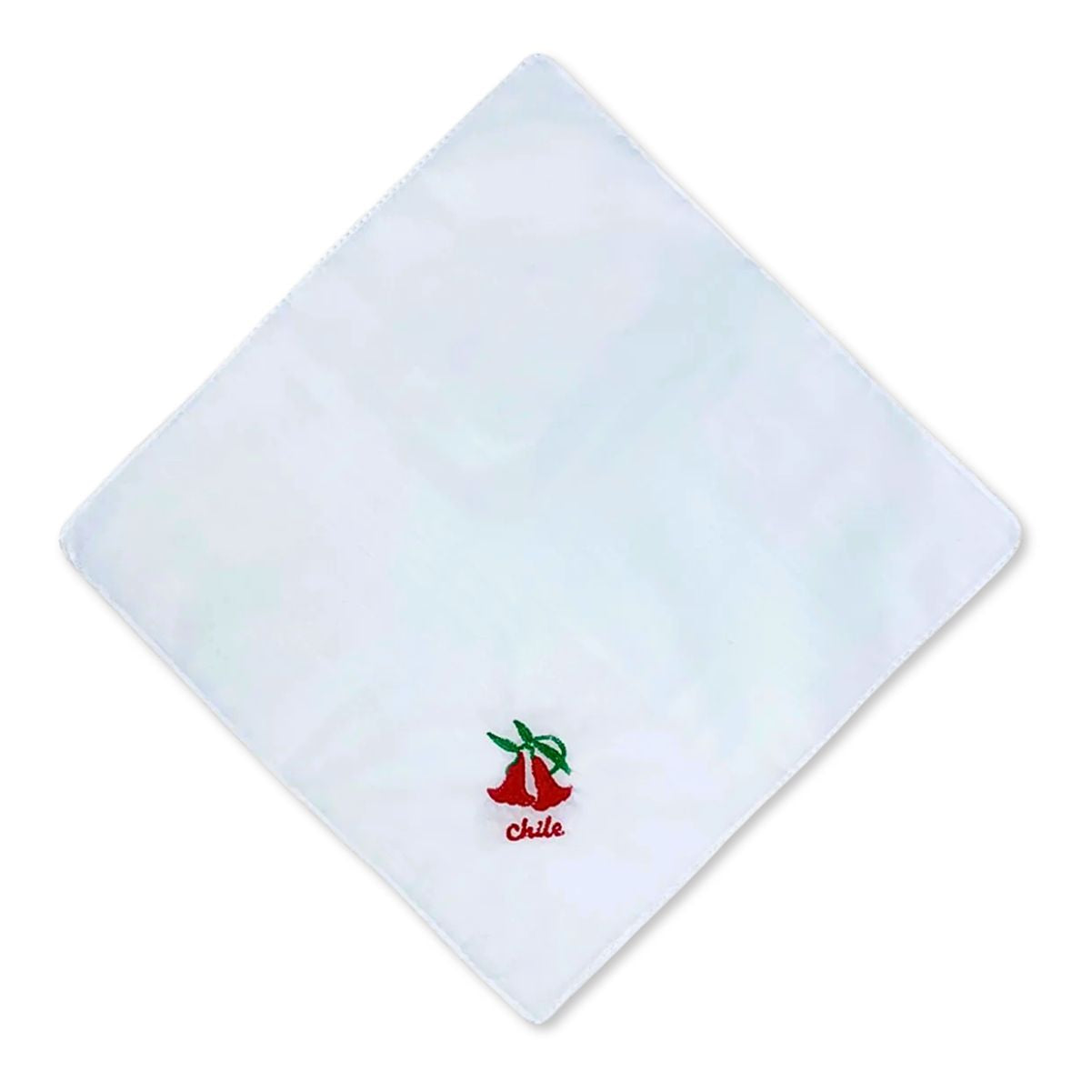 Pañuelo Huaso Bordado Copihue 28cm Plano - Louicid