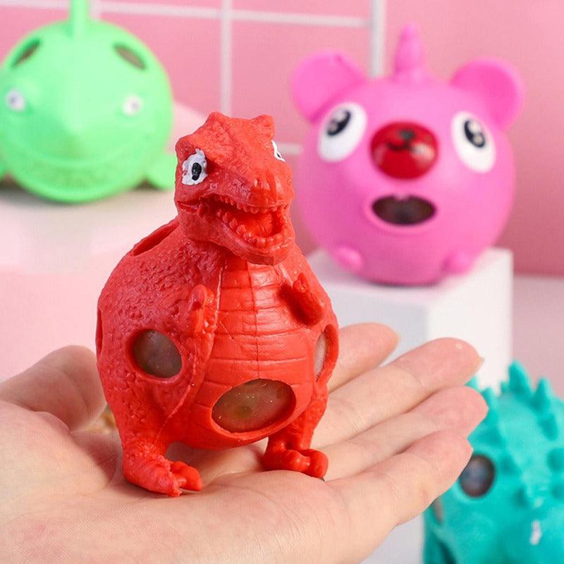 Pelota Antiestrés 3pcs Dinosaurios 10cm Surtidos Squish Ball - Louicid