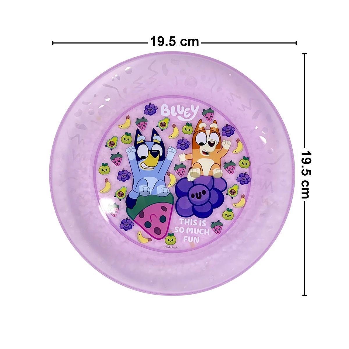 Platos Plásticos Reutilizables Bluey 4pzas Medidas - Louicid
