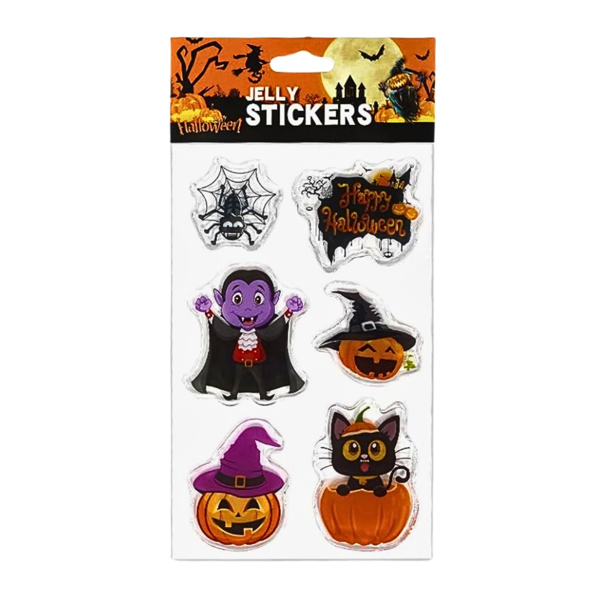 Stickers De Gel Halloween 6 Figuras Versión 6 - Louicid