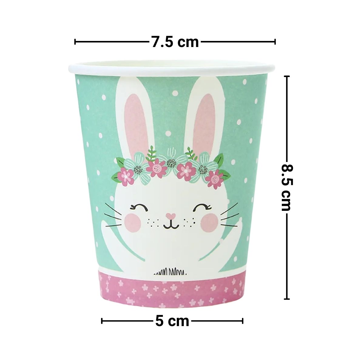 Vaso Conejita Feliz Para Pascua 6pzas Medidas - Louicid