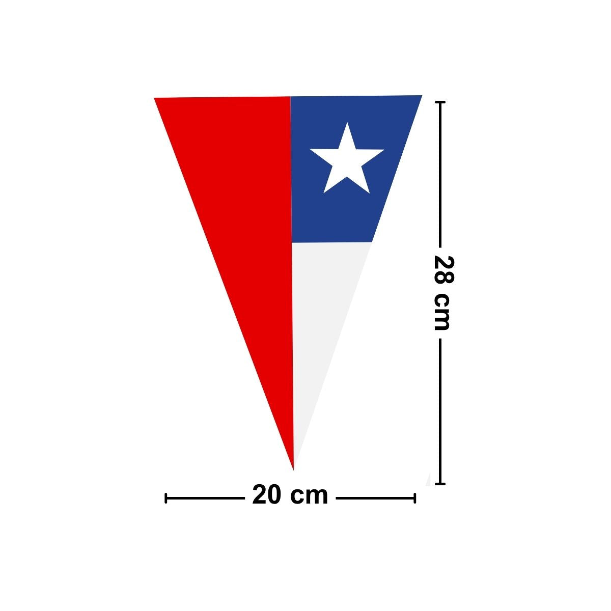 Guirnalda Banderines Bandera Chilena 3mts Medidas - Louicid