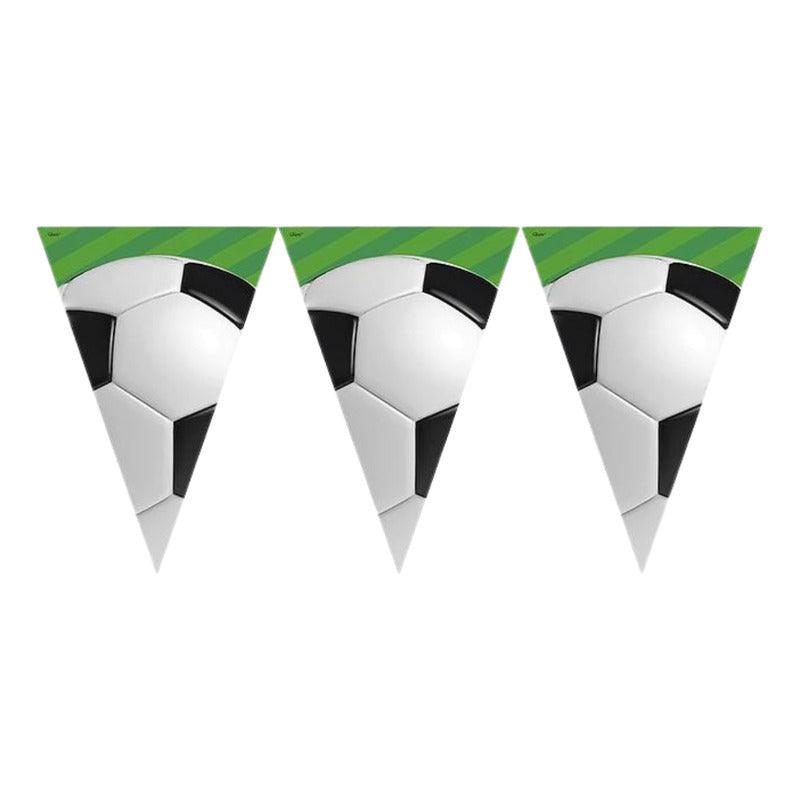 Guirnalda 10 Banderines Pelota Futbol Decoración Cumpleaños - Louicid