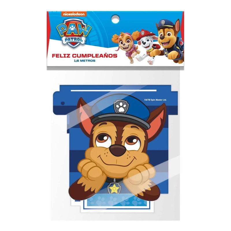 Guirnalda Feliz Cumpleaños Paw Patrol 1.6mts Para Celebraciones - Louicid