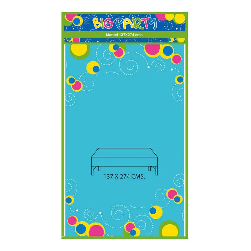 Mantel Plástico Desechable Celeste 137x274 cm Para Celebraciones - Louicid