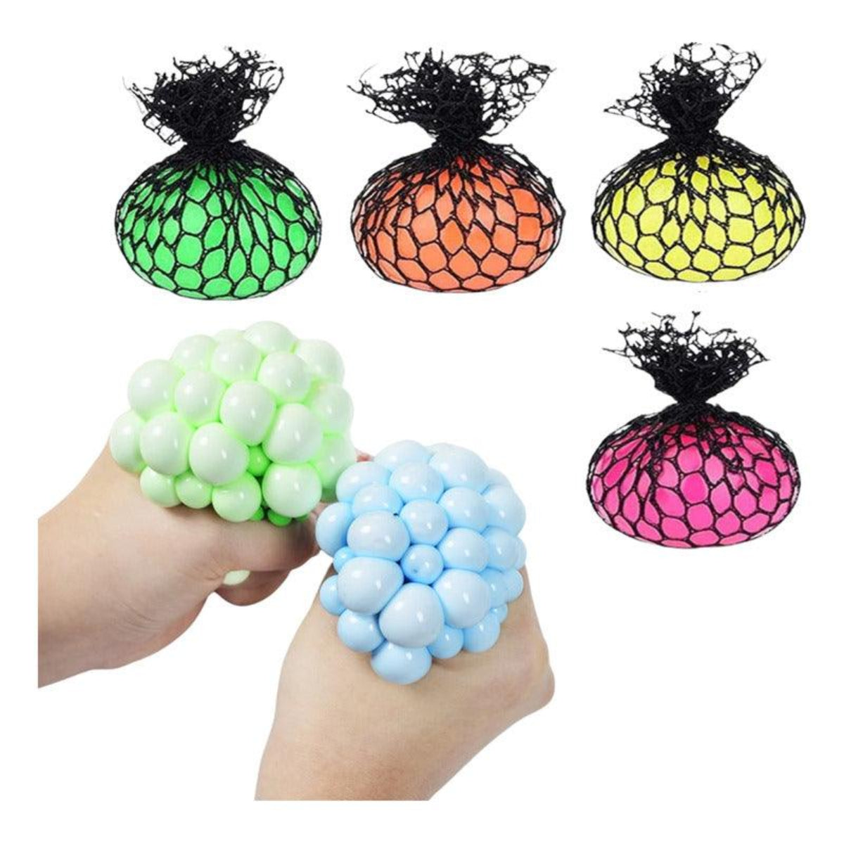 Pelota Antiestrés Con Malla Colores Surtido - Louicid