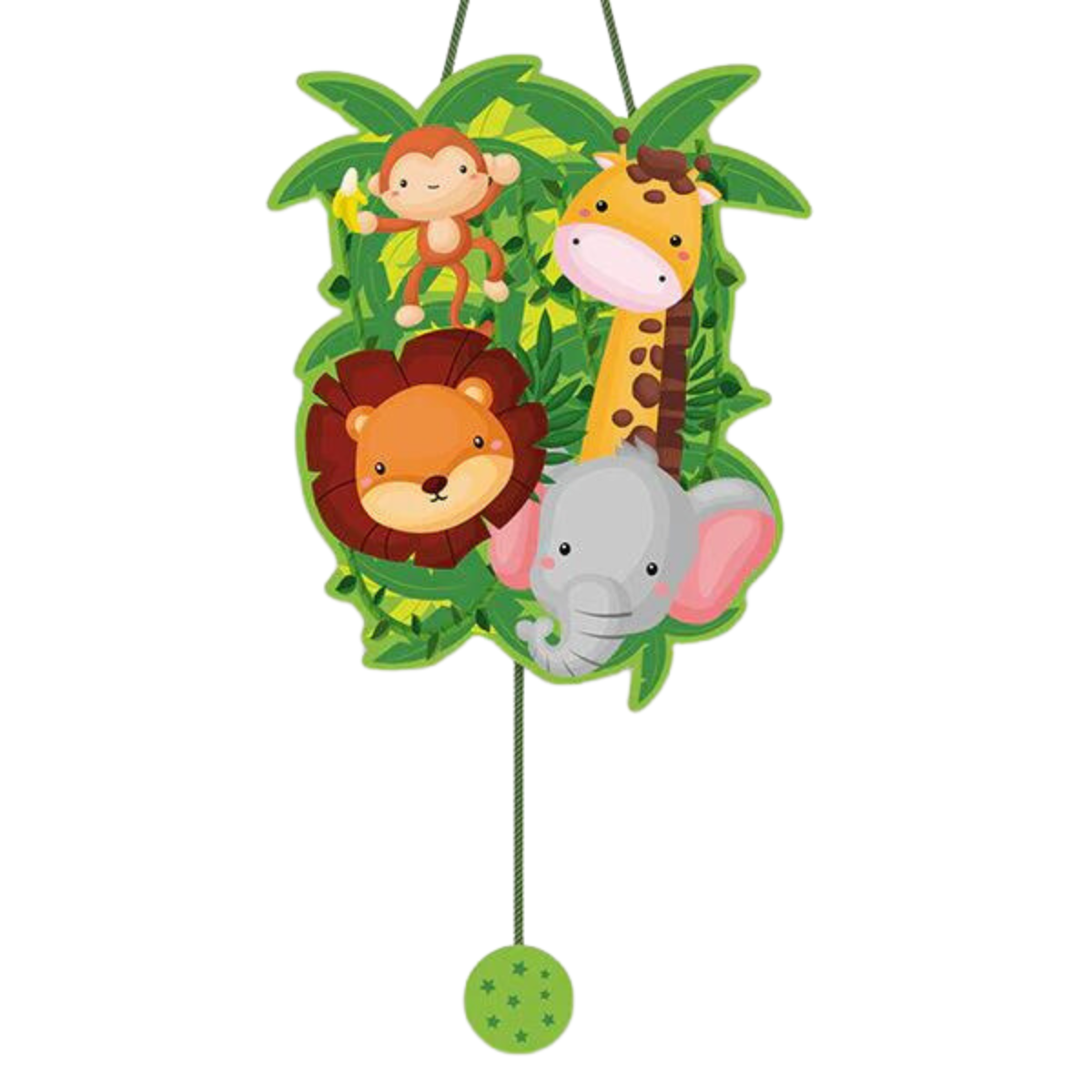 Piñata 3D Animales de la Selva 36x43 cm Decoración Para Cumpleaños - Louicid